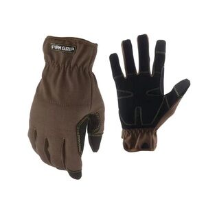 Men's Brown and Black Work Gloves